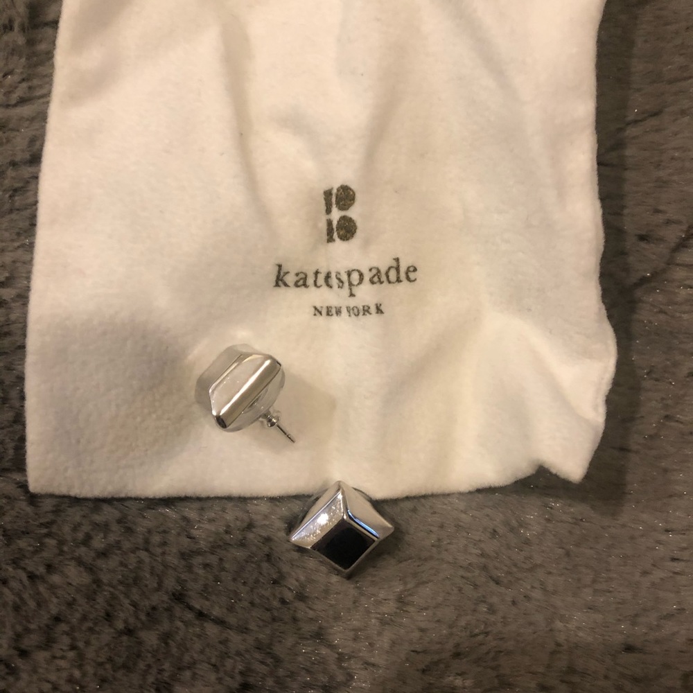 Kate Spade Silver Square Stud Earrings